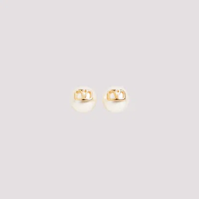 Valentino Garavani Chic Metallic Earrings In Gold