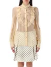 Valentino Garavani Chiffon Blouse With Mock Neck