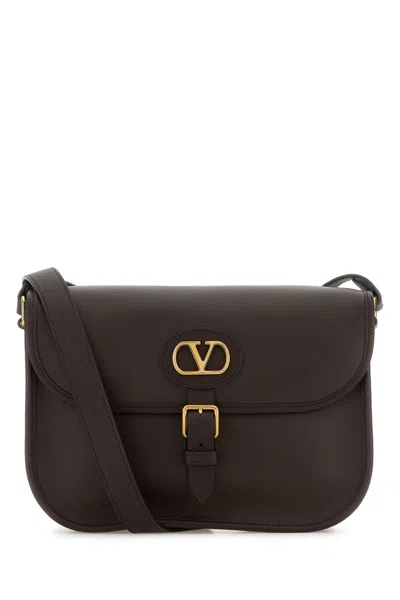 Valentino Garavani Chocolate Leather Antibes Crossbody Bag In Brown