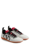 Valentino Chromathon Low-top Sneakers In Perforated Leather In White Multi