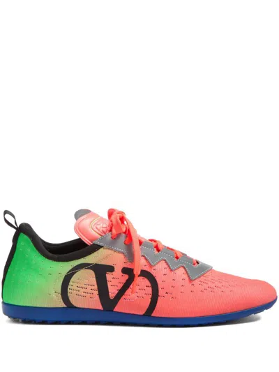 Valentino Garavani Vlogo Sneakers In Orange