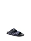 Valentino Denim Vlogo Toile Iconographe Slides In Blue