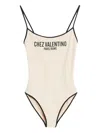Valentino Spaghetti Straps Scoop Neckline High-cut Legs