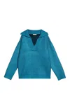 Valentino Women's Turquoise Silk Blend Sweater In Blue