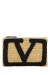 Valentino Viva Superstar Vlogo Crochet Clutch Bag In Multi