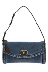 Valentino Garavani  Garavani Devain Small Denim Shoulder Bag Woman Denim Uni In Blue