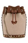 Valentino Two-tone Canvas Rockstud Bucket Bag In Multicoloured