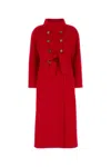 Valentino Wool Blend Coat With Belt And Buttons