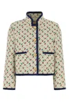 Valentino Jacquard Jacket With Button Detailing And Front Pockets In Neutral