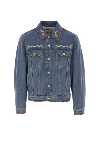 Valentino Garavani Coats In Blue