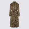 Valentino Garavani Leopard Wool Coat In Brown