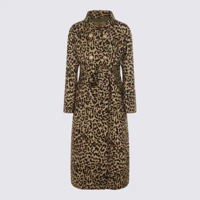 Valentino Garavani Leopard Wool Coat In Multi