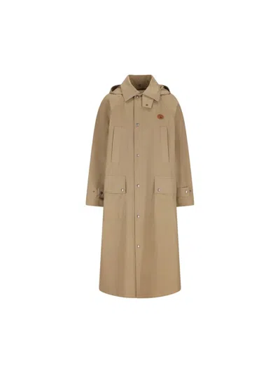 Valentino Long-sleeved Coat In Brown