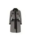 Valentino Womens Avorio Nero Gingham-pattern Wool And Cashmere-blend Coat In Black