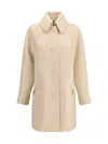 Valentino Garavani Wool Drap Coat Coats And Trench Coats Beige In Neutral