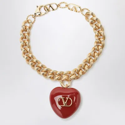 Valentino Garavani Coer Royal Gold-tone Metal Bracelet In Metallic