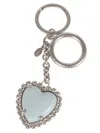 Valentino Garavani Coeur Hyperbole Metal Bag Charm And Keychain In Blue