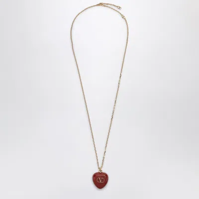 Valentino Garavani Royal Heart Necklace Gold-tone Chain