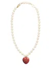 Valentino Garavani Coeur Royal Necklace In Metal Enamel And Beads Woman Multicolour Uni