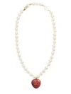 Valentino Garavani Coeur Royal Necklace In Metal Enamel And Beads Woman Multicolour Uni
