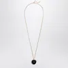 Valentino Royal Heart Metal And Enamel Chain Necklace In Metallic