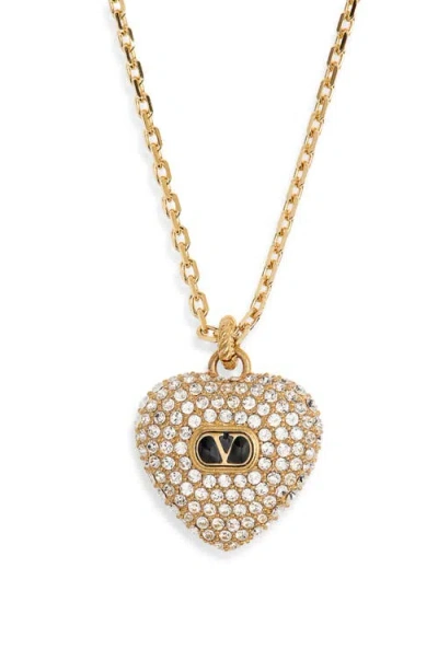 Valentino Garavani Coeur Royal Pendant Necklace In Multi