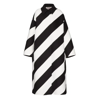 Valentino Garavani Compact Drap Strhype Coat In Multi
