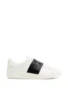 Valentino Garavani Minimalist Leather Sneakers With Contrasting Stripe Detail And Vlogo Signature In White
