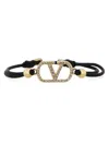 Valentino Cotton And Swarovski Crystal "vlogo Signature" Bracelet