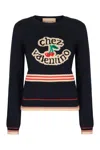 Valentino Garavani Cotton Crew-neck Sweater In Blue