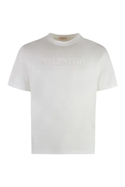 Valentino Garavani Cotton Crew-neck T-shirt In White