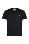 Valentino Logo Patch Crew Neck Short Sleeve T-shirt In Black
