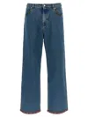 Valentino Denim Jeans With Back Patch Pockets In Blue