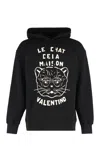 Valentino Garavani Sweatshirt With Le Chat De La Maison Patch In Black