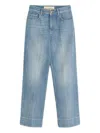 Valentino Garavani Jeans With Logo Application In Blue