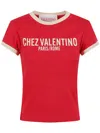 Valentino Crew Neck Cotton Jersey T-shirt With Contrasting Trims