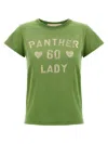 Valentino Playful Printed Cotton T-shirt With Bold Lettering In Green