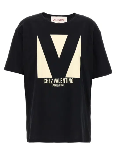 Valentino Garavani Cotton Jersey T-shirt In Black