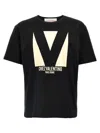 Valentino Chez Logo Print T-shirt In Black