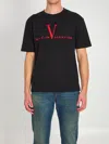 Valentino Black Crew Neck T-shirts