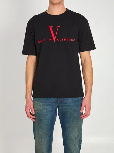 Valentino T-shirt Jersey In Black