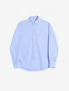 Valentino Garavani Vlogo Signature Cotton Shirt In Blue