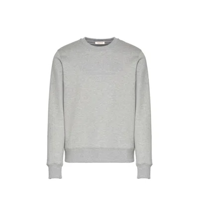 Valentino Garavani Cotton Logo Sweatshirt Men In Gray