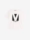 Valentino Mens Avorio Logo-print Crew-neck Cotton-jersey T-shirt