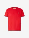 Valentino Cotton T-shirt With Vlogo Patch In Red