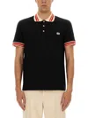 Valentino Vlogo Signature Cotton Polo Shirt In Black