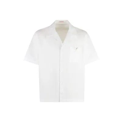 Valentino Garavani Cotton Popelin Shirt In White