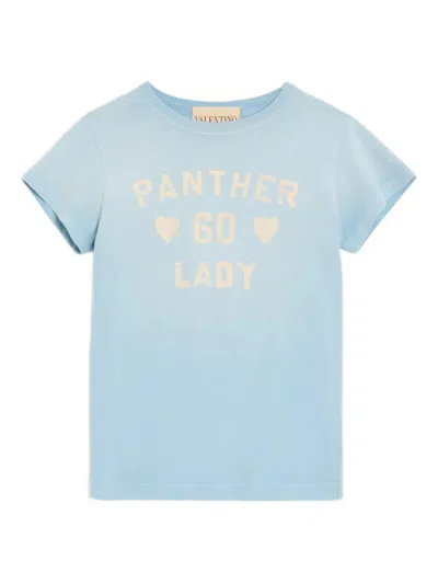 Valentino Garavani Cotton Print T-shirt In Gray