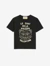 Valentino Garavani T-shirt With Le Chat De La Maison Print In Black
