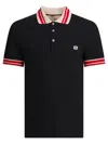 Valentino Garavani Cotton Short-sleeved Polo Shirt In Black